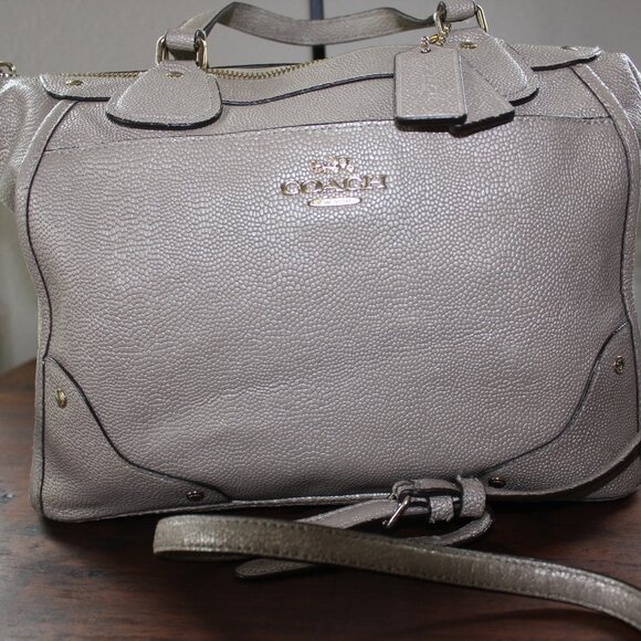 Coach Mickie Convertible Satchel Gold with Gold accents - Picture 4 of 12